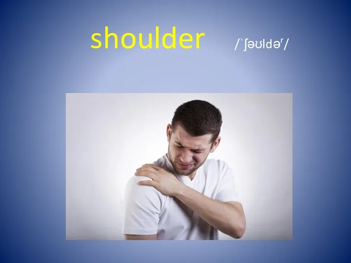 shoulder /ˈʃəʊldər/
