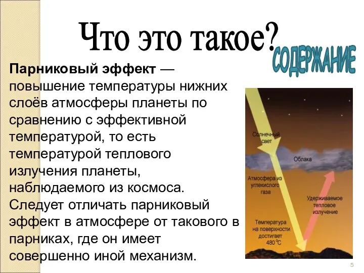 Парниковый эффект — повышение температуры нижних слоёв атмосферы планеты по