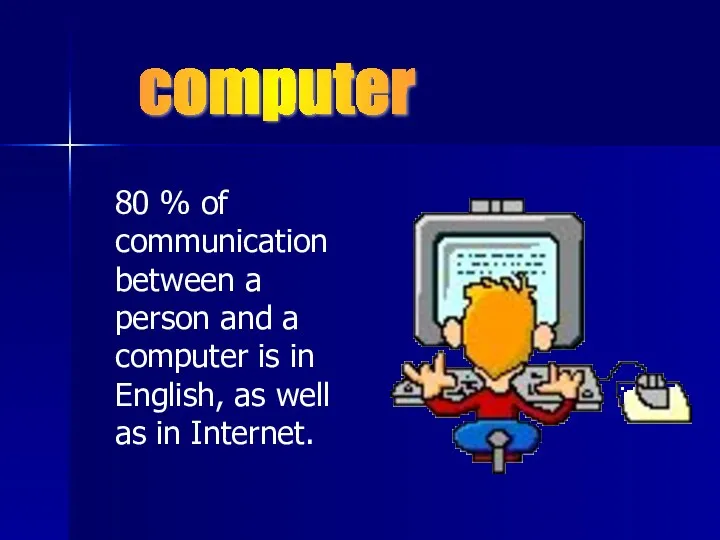 computer 80 % of communication between a person and a computer is in