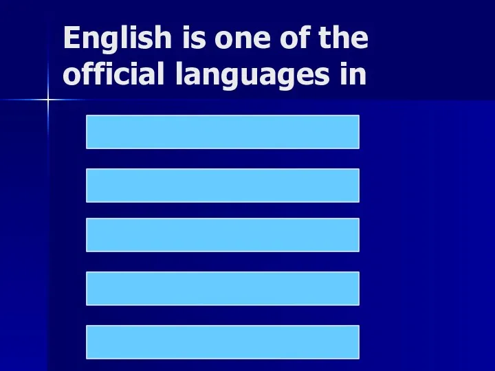 English is one of the official languages in C a