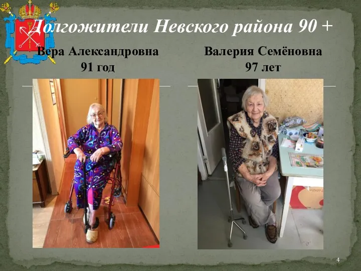 Вера Александровна 91 год Долгожители Невского района 90 + Валерия Семёновна 97 лет