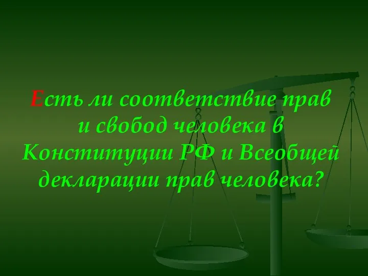 Есть ли соответствие прав и свобод человека в Конституции РФ и Всеобщей декларации прав человека?