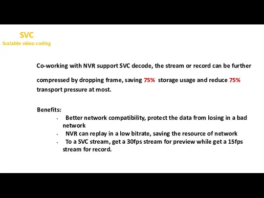 Co-working with NVR support SVC decode, the stream or record