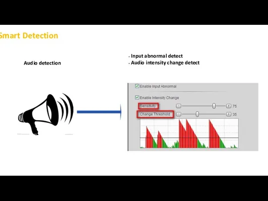 Audio detection Input abnormal detect Audio intensity change detect Smart Detection