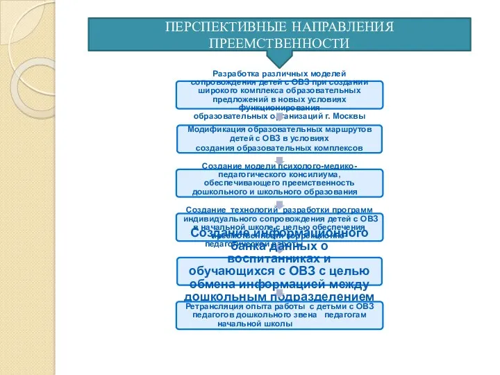 Разработка различных моделей сопровождения детей с ОВЗ при создании широкого