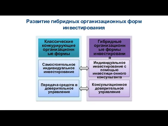 Развитие гибридных организационных форм инвестирования