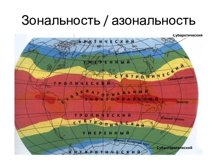 Зональность / азональность