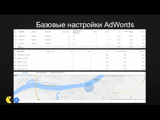 Базовые настройки AdWords