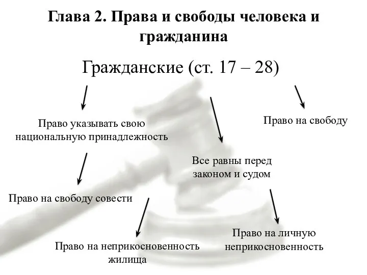 Глава 2. Права и свободы человека и гражданина Гражданские (ст.