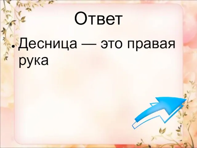 Ответ Десница — это правая рука