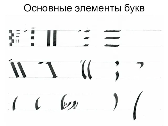 Основные элементы букв