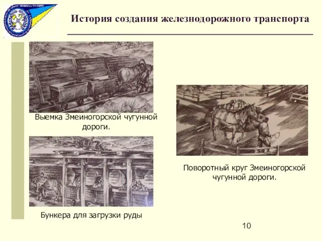 Выемка Змеиногорской чугунной дороги. Поворотный круг Змеиногорской чугунной дороги. Бункера для загрузки руды