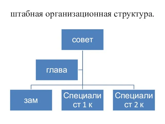 штабная организационная структура.