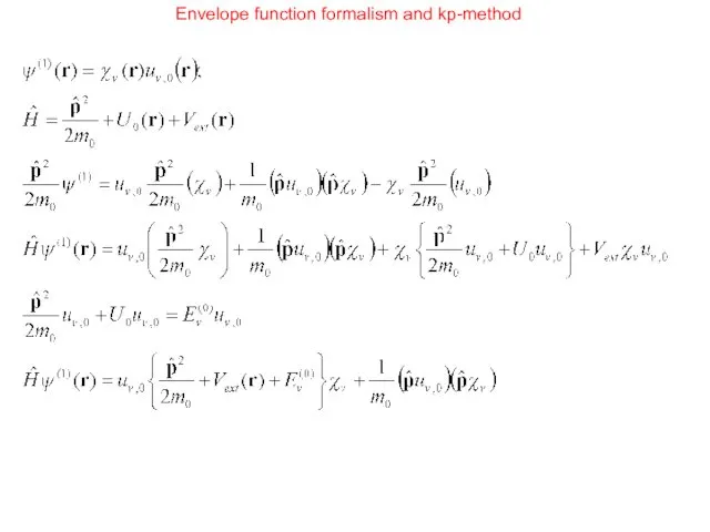 Envelope function formalism and kp-method