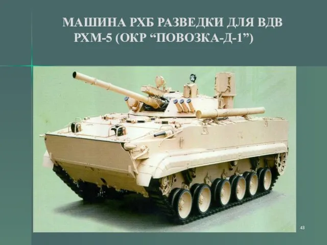 МАШИНА РХБ РАЗВЕДКИ ДЛЯ ВДВ РХМ-5 (ОКР “ПОВОЗКА-Д-1”)