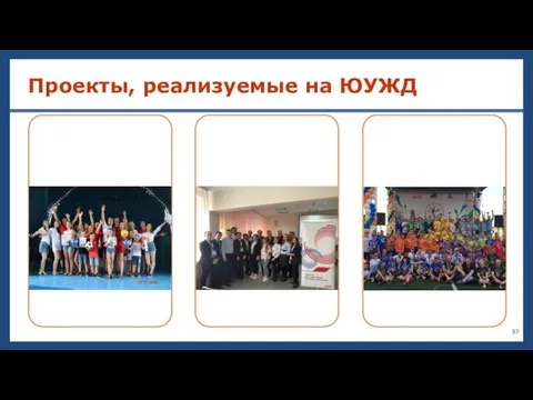 Проекты, реализуемые на ЮУЖД