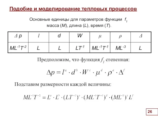 Подобие и моделирование тепловых процессов . Предположим, что функция f1