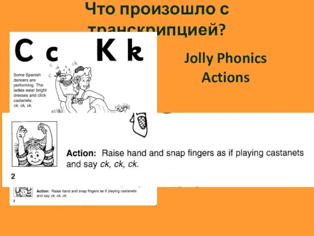 Что произошло с транскрипцией? Jolly Phonics Actions