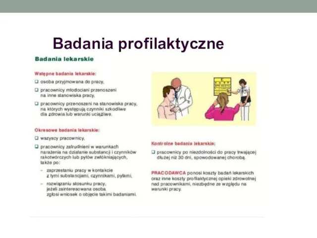 Badania profilaktyczne Badania profilaktyczne