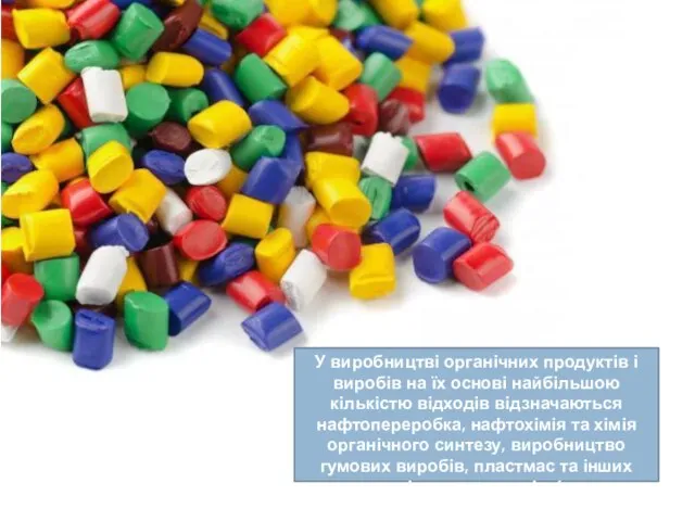 У виробництві органічних продуктів і виробів на їх основі найбільшою