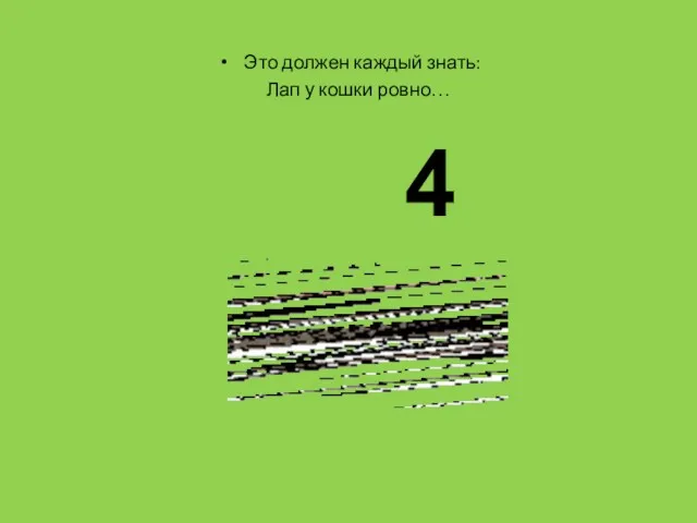 Это должен каждый знать: Лап у кошки ровно… 4