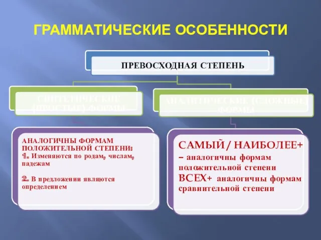 ГРАММАТИЧЕСКИЕ ОСОБЕННОСТИ