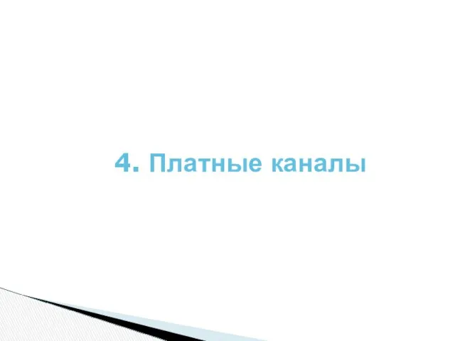 4. Платные каналы