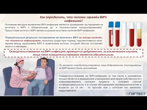 Основным методом выявления ВИЧ-инфекции является проведение тестирования на антитела к