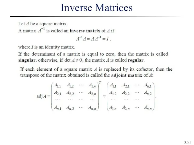 Inverse Matrices 3.