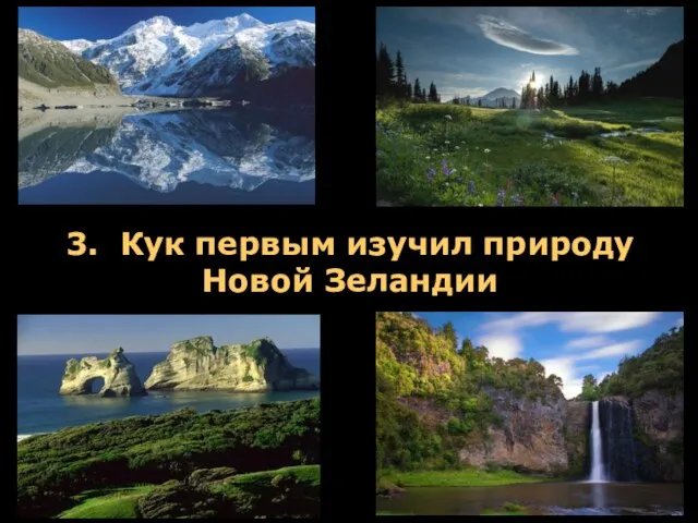 3. Кук первым изучил природу Новой Зеландии