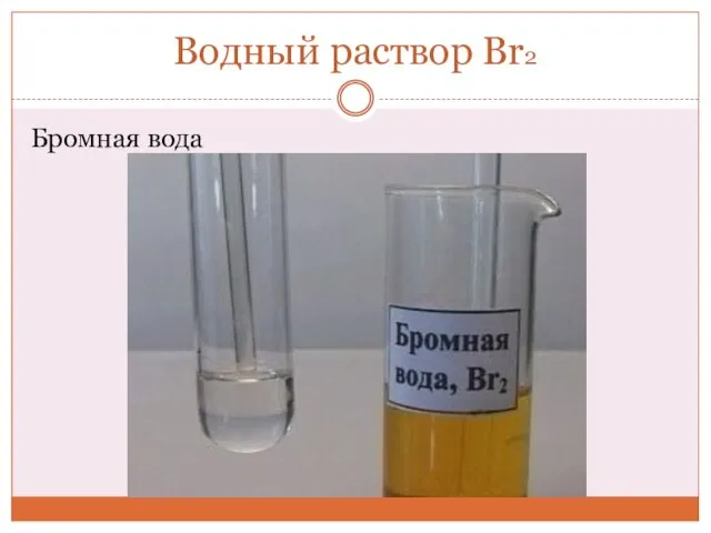 Водный раствор Br2 Бромная вода