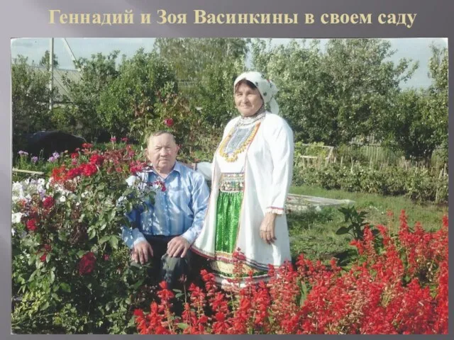 Геннадий и Зоя Васинкины в своем саду