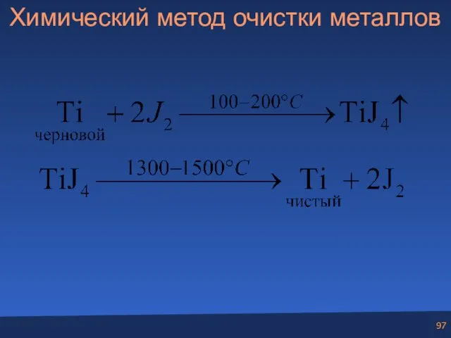 Химический метод очистки металлов