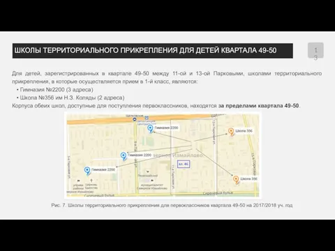 ШКОЛЫ ТЕРРИТОРИАЛЬНОГО ПРИКРЕПЛЕНИЯ ДЛЯ ДЕТЕЙ КВАРТАЛА 49-50 Для детей, зарегистрированных