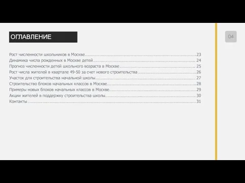 ОГЛАВЛЕНИЕ Рост численности школьников в Москве………………………………………………………………………………………. Динамика числа рожденных в