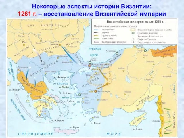 Некоторые аспекты истории Византии: 1261 г. – восстановление Византийской империи