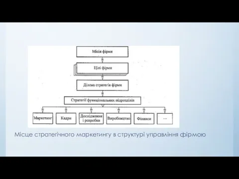 Місце стратегічного маркетингу в структурі управління фірмою