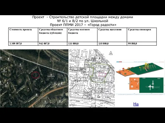 На карту Проект - Строительство детской площадки между домами №