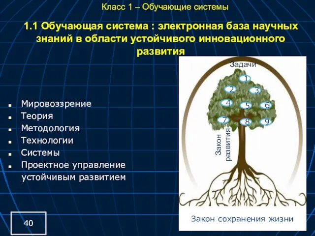 1.1 Обучающая система : электронная база научных знаний в области