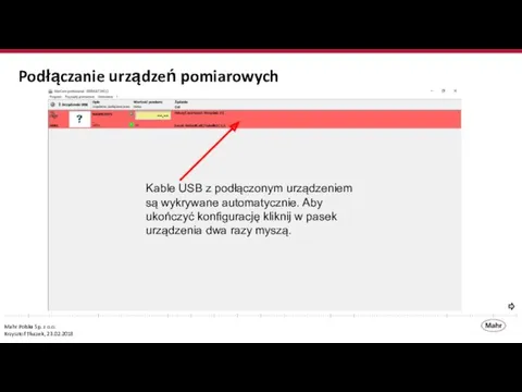 Podłączanie urządzeń pomiarowych