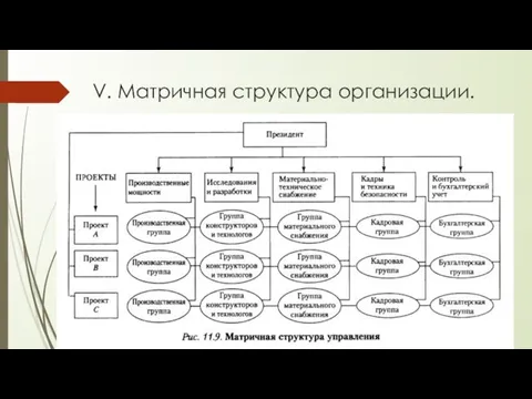 V. Матричная структура организации.
