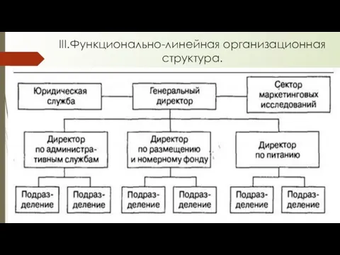 III.Функционально-линейная организационная структура.