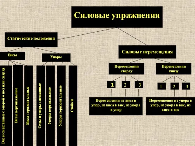 Силовые перемещения Висы Висы смешанные с опорой о пол или