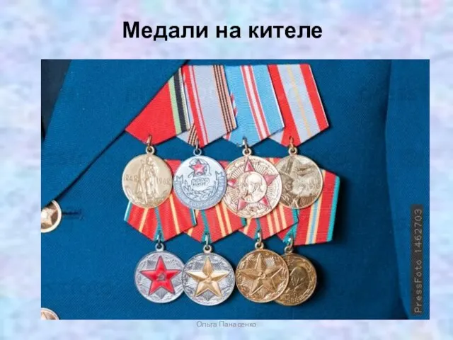 Медали на кителе Ольга Панасенко