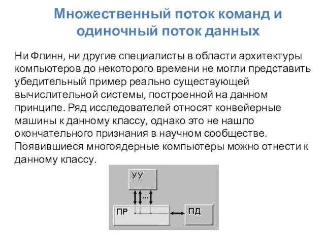 Множественный поток команд и одиночный поток данных Ни Флинн, ни