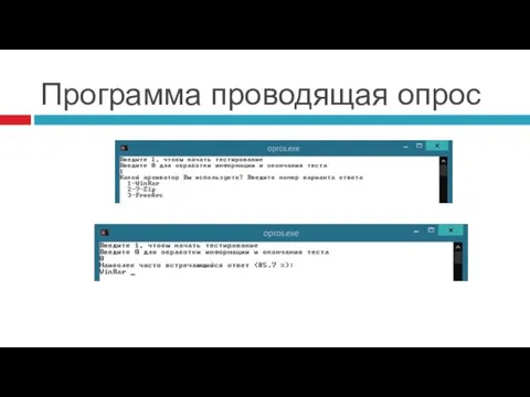 Программа проводящая опрос