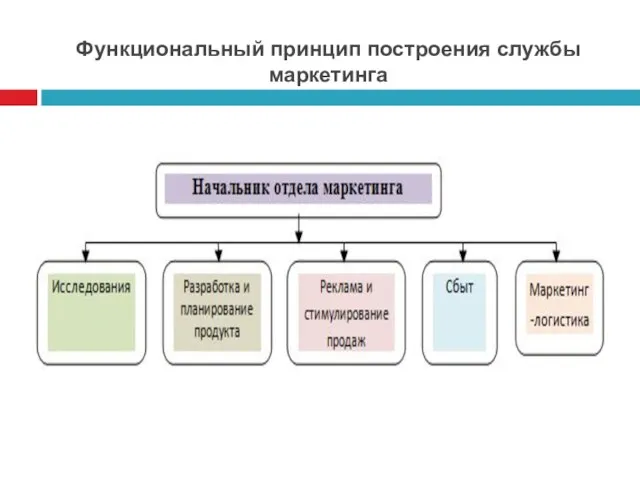 Функциональный принцип построения службы маркетинга