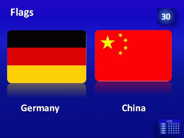 Flags 30 Germany China