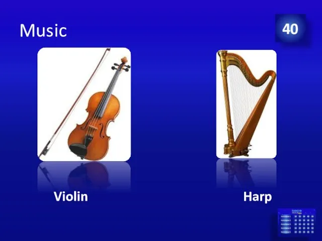 Music 40 Violin Harp