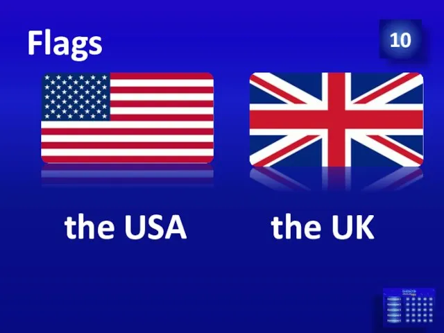 Flags 10 the USA the UK